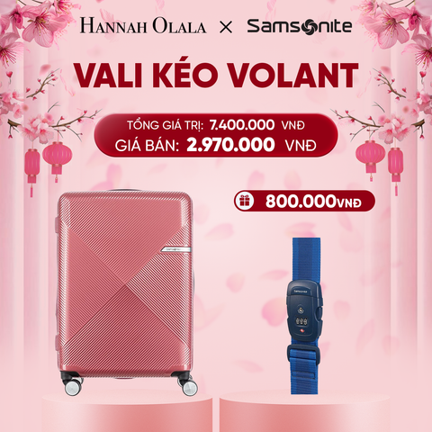  DEAL5: VALI KÉO VOLANT SIZE TRUNG M
TẶNG LUGGAGE STRAPE SAM 
