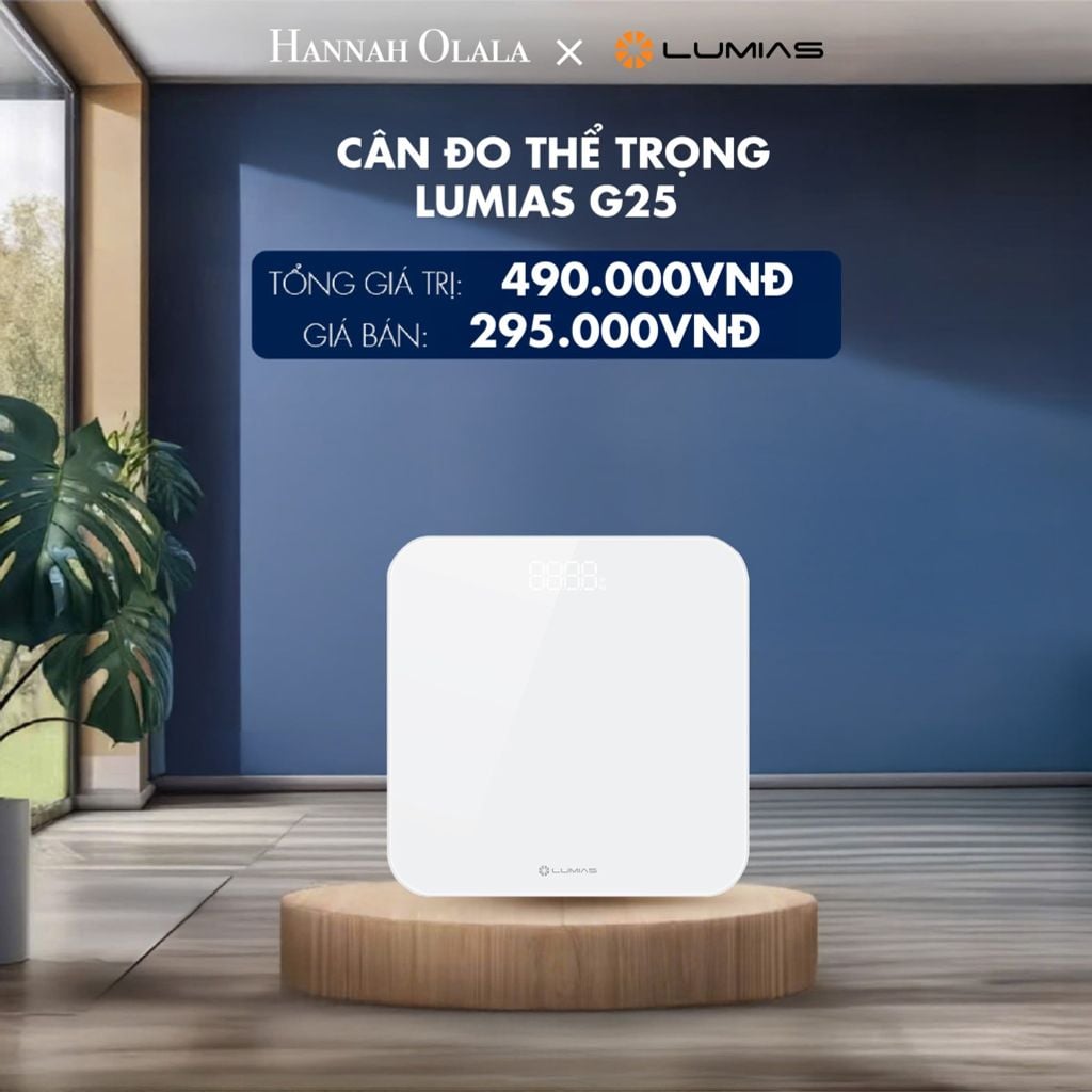  CÂN ĐO THỂ TRỌNG LUMIAS G25 - APP KẾT NỐI MIHOME - TỐI ĐA 180KG - DEAL 23 