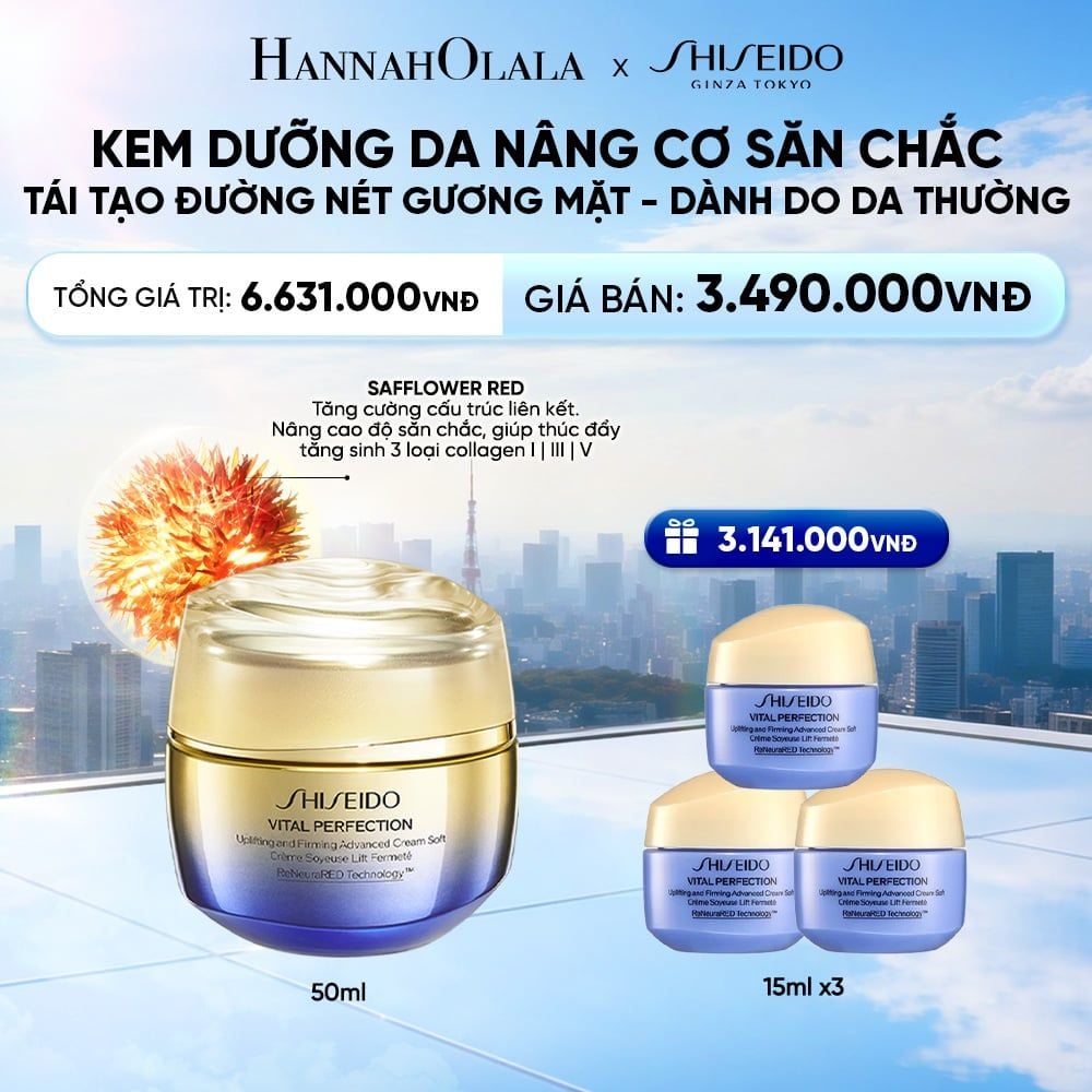  KEM DƯỠNG DA SHISEIDO VITAL PERFECTION UPLIFTING AND FIRMING ADVANCED CREAM 50ML - DEAL 11 - G126 