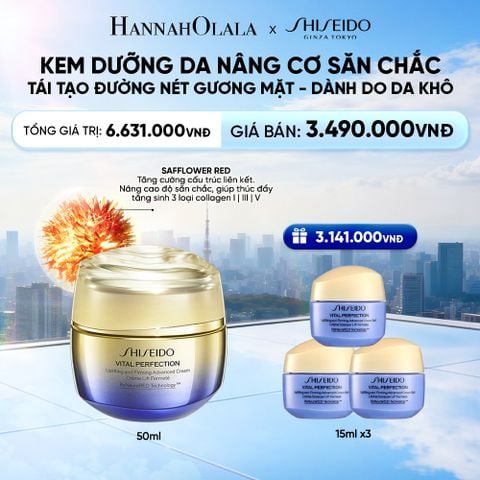  KEM DƯỠNG DA SHISEIDO VITAL PERFECTION UPLIFTING AND FIRMING ADVANCED CREAM SOFT 50ML - DEAL 10 
