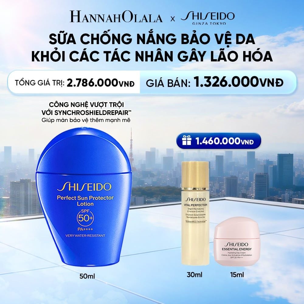  SỮA CHỐNG NẮNG DƯỠNG DA SHISEIDO GSC PERFECT SUN PROTECTOR LOTION SPF50+ 50ML - DEAL 4 