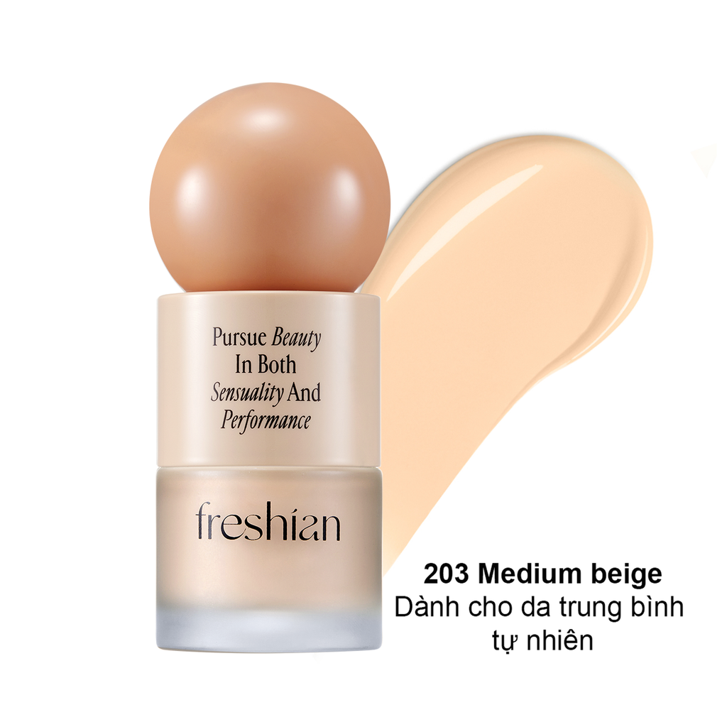 E994: DEAL 2: KEM NỀN CHO DA KHÔ FRESHIAN THUẦN CHAY CĂNG BÓNG CHE PHỦ TỰ NHIÊN SPF35 PA++ 30ML 