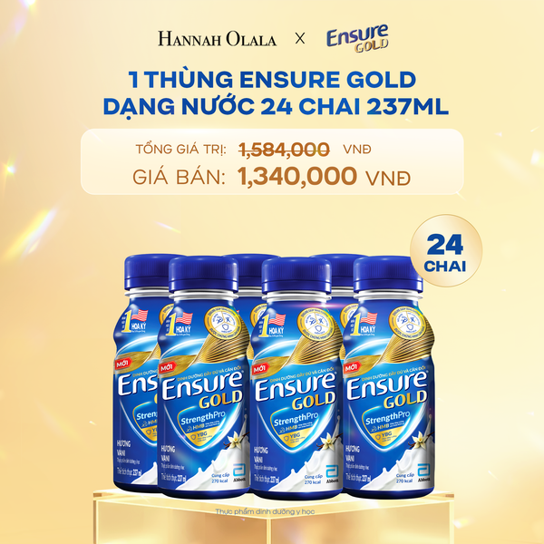  DEAL 14: 1 THÙNG ENSURE GOLD DẠNG NƯỚC 24 CHAI 237ML 