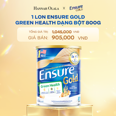  DEAL 3: 1 LON ENSURE GOLD DẠNG BỘT 800G (GREEN HEALTH) 