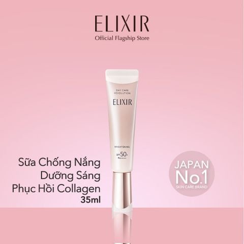  A48: DEAL 14: SỮA CHỐNG NẮNG DƯỠNG SÁNG PHỤC HỒI COLLAGEN TỪ CẤP ĐỘ TẾ BÀO ELIXIR DAY CARE REVOLUTION SPF50+ 35ML 