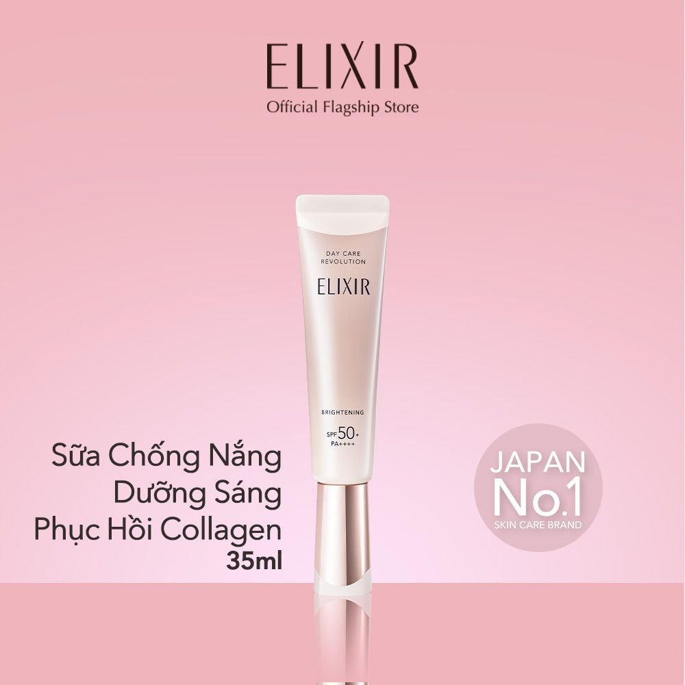  A43_[FLASH DEAL] DEAL 11: SỮA CHỐNG NẮNG DƯỠNG SÁNG PHỤC HỒI COLLAGEN TỪ CẤP ĐỘ TẾ BÀO ELIXIR DAY CARE REVOLUTION SPF50+ 35ML 