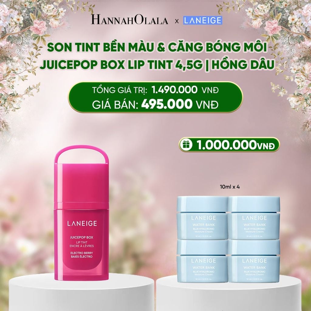  DEAL 20: MỚI - LANEIGE SON TINT BỀN MẦU & CĂNG BÓNG MÔI JUICEPOP BOX LIP TINT 4.5G 