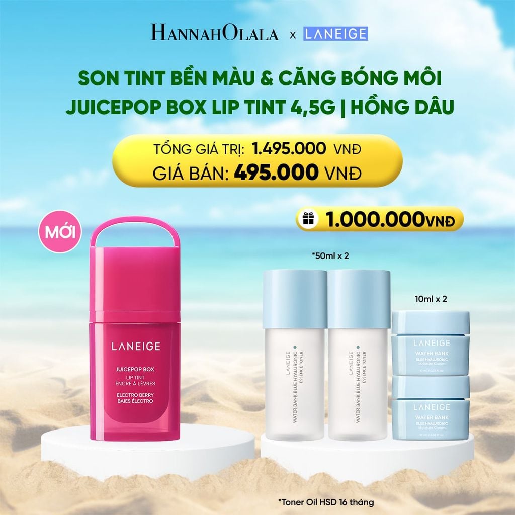  DEAL 20: MỚI - LANEIGE SON TINT BỀN MẦU & CĂNG BÓNG MÔI JUICEPOP BOX LIP TINT 4.5G 