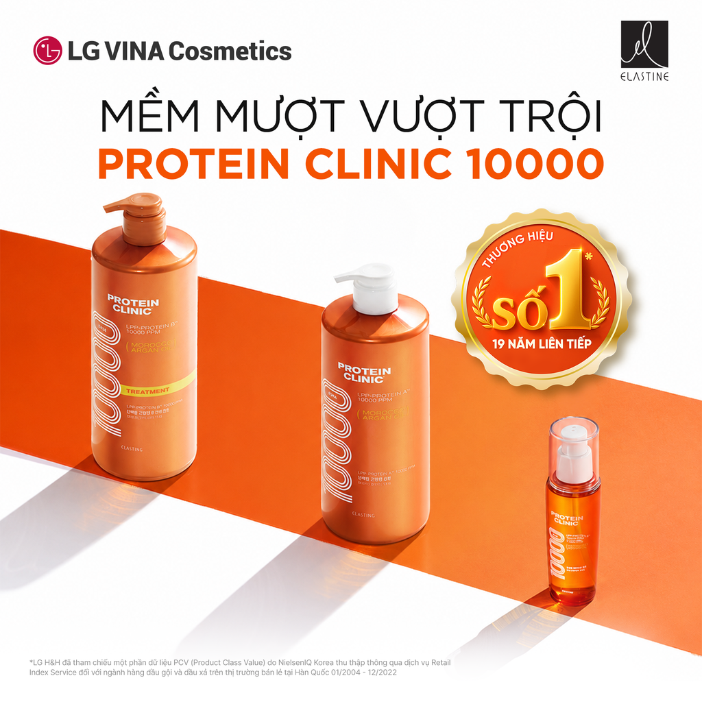  [MỚI RA MẮT] TINH CHẤT DƯỠNG TÓC MÊM MƯỢT ELASTINE PROTEIN CLINIC SERUM 10000 95ML - A1444 