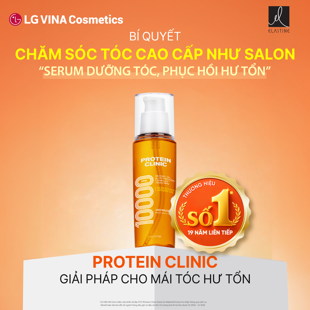  [MỚI RA MẮT] TINH CHẤT DƯỠNG TÓC MÊM MƯỢT ELASTINE PROTEIN CLINIC SERUM 10000 95ML - A1444 