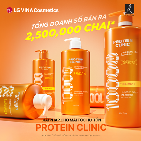  [MỚI RA MẮT] COMBO 02 KEM XẢ DƯỠNG TÓC MỀM MƯỢT ELASTINE PROTEIN CLINIC TREATMENT 10000 1000ML - A376 