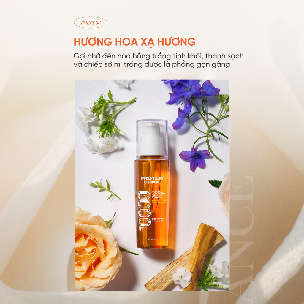  [MỚI RA MẮT] TINH CHẤT DƯỠNG TÓC MÊM MƯỢT ELASTINE PROTEIN CLINIC SERUM 10000 95ML - A1444 