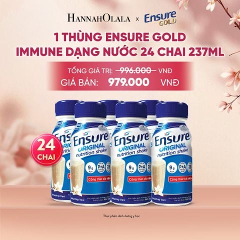  1 THÙNG ENSURE GOLD IMMUNE DẠNG NƯỚC 24 CHAI 237ML DEAL 11: - A368 