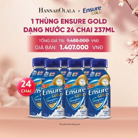  1 THÙNG ENSURE GOLD DẠNG NƯỚC 24 CHAI 237ML DEAL 12: - A304 