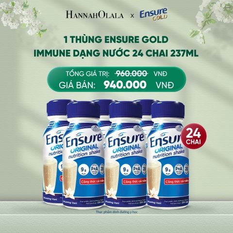  DEAL 14: 1 THÙNG ENSURE GOLD IMMUNE DẠNG NƯỚC 24 CHAI 237ML 
