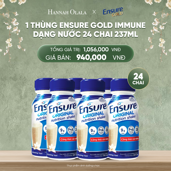  D668_DEAL 14: 1 THÙNG ENSURE GOLD IMMUNE DẠNG NƯỚC 24 CHAI 237ML 
