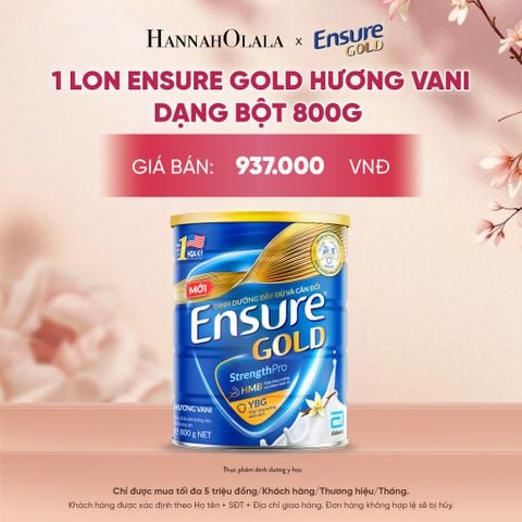  1 LON ENSURE GOLD HƯƠNG VANI DẠNG BỘT 800G DEAL 1: - A2045 