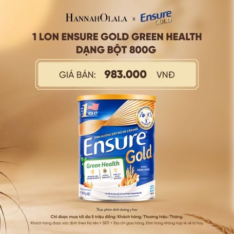  1 LON ENSURE GOLD GREEN HEALTH DẠNG BỘT 800G DEAL 3: - E83 
