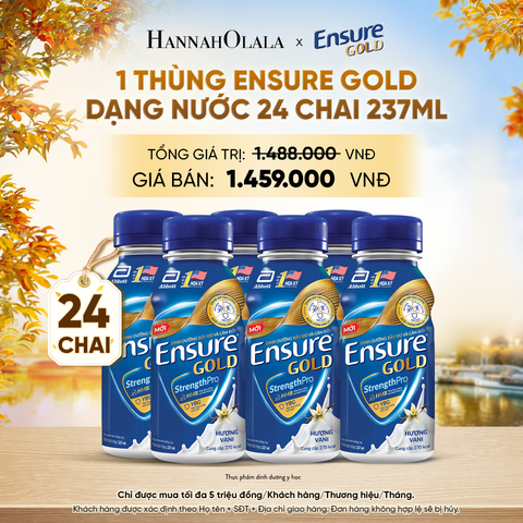  1 THÙNG ENSURE GOLD DẠNG NƯỚC 24 CHAI 237ML DEAL 12: - E1322 
