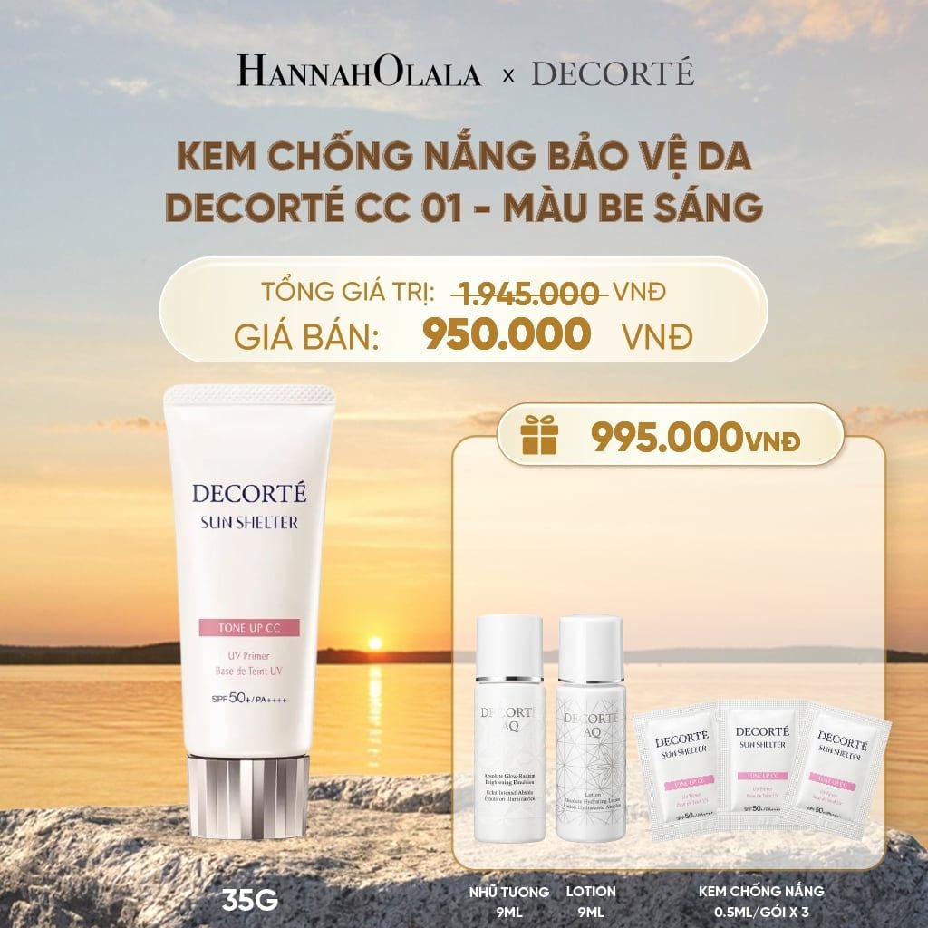 KEM CHỐNG NẮNG HIỆU CHỈNH TONE DA DECORTÉ SUN SHELTER - B556 