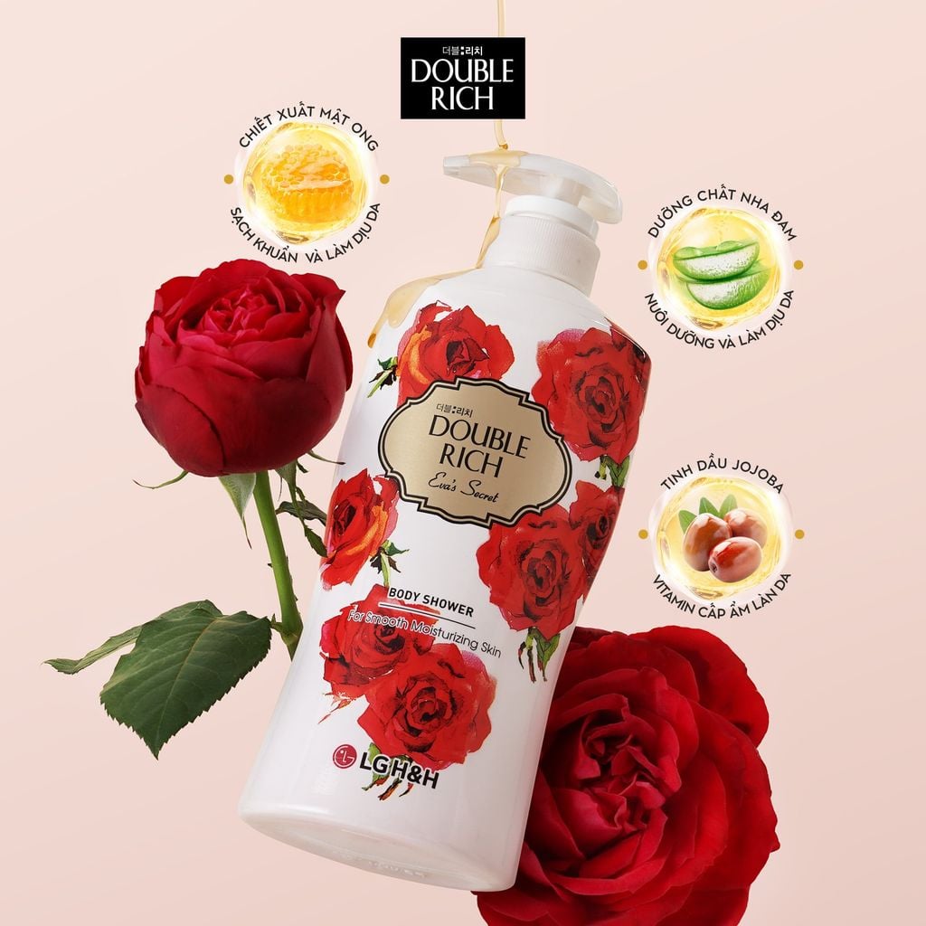  COMBO 2 SỮA TẮM DOUBLE RICH HƯƠNG HOA CHIẾT XUẤT TỪ THIÊN NHIÊN 800ML 