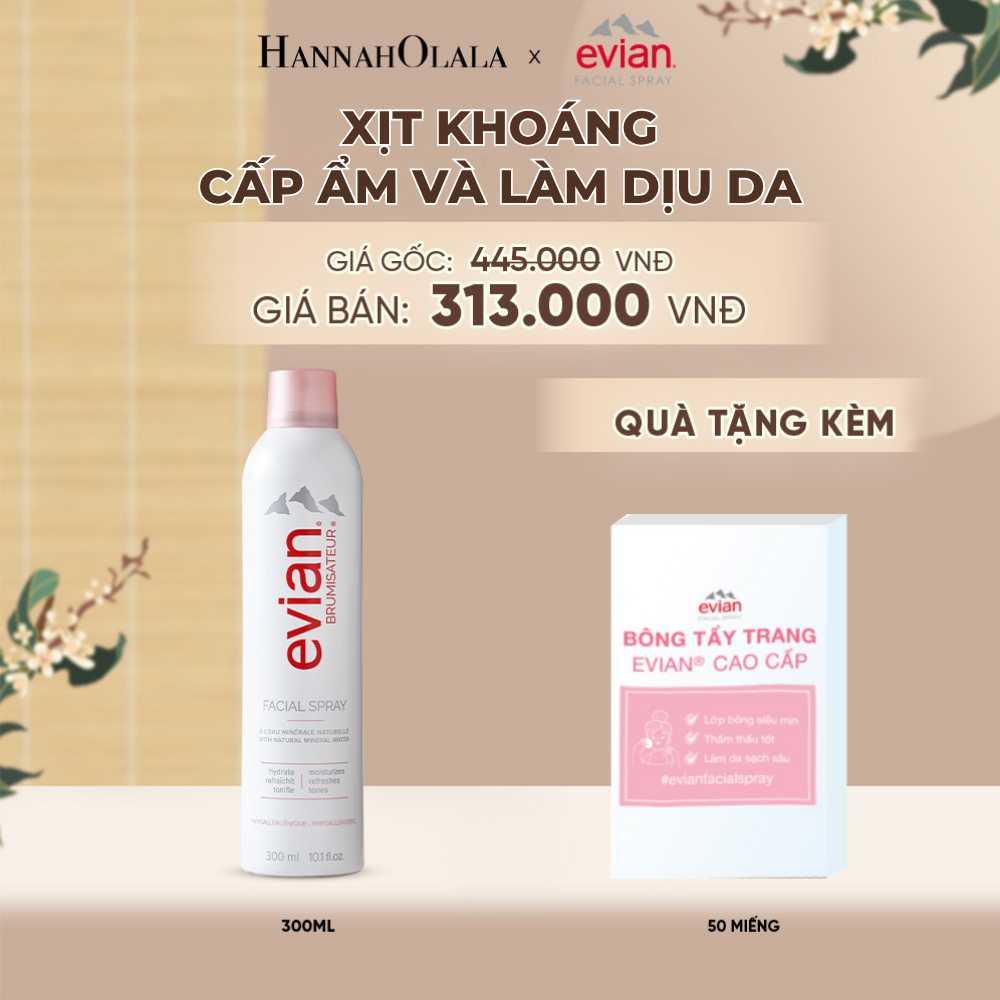  CHAI XỊT KHOÁNG CẤP ẨM, LÀM DỊU DA EVIAN FACIAL SPRAY 300ML - A5052 