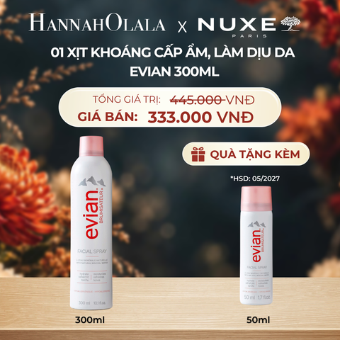  CHAI XỊT KHOÁNG CẤP ẨM, LÀM DỊU DA EVIAN FACIAL SPRAY 300ML - DEAL 4 - A229 