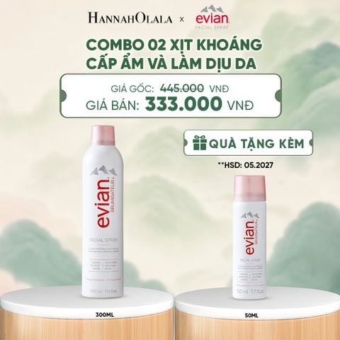  CHAI XỊT KHOÁNG CẤP ẨM, LÀM DỊU DA EVIAN FACIAL SPRAY 300ML - DEAL 4 - A229 