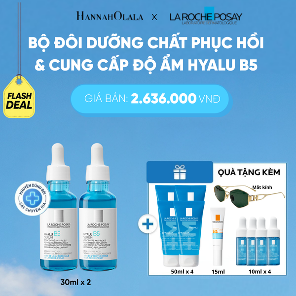  BỘ ĐÔI DƯỠNG CHẤT PHỤC HỒI & CUNG CẤP ĐỘ ẨM CHUYÊN SÂU HYALU B5 SERUM 30ML ([CẢI TIẾN MỚI - 4 LOẠI HA]) DEAL 15: 