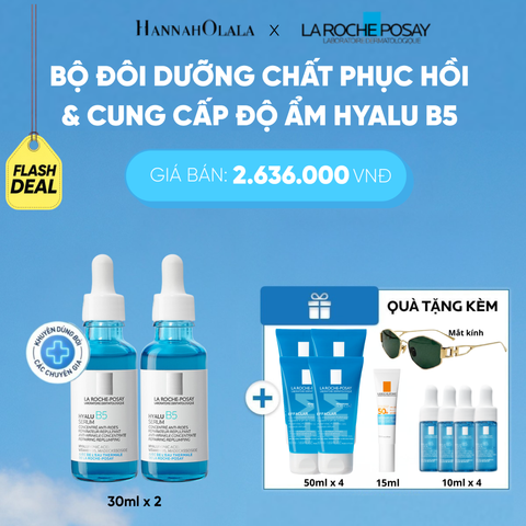  BỘ ĐÔI DƯỠNG CHẤT PHỤC HỒI & CUNG CẤP ĐỘ ẨM CHUYÊN SÂU HYALU B5 SERUM 30ML ([CẢI TIẾN MỚI - 4 LOẠI HA]) DEAL 15: 