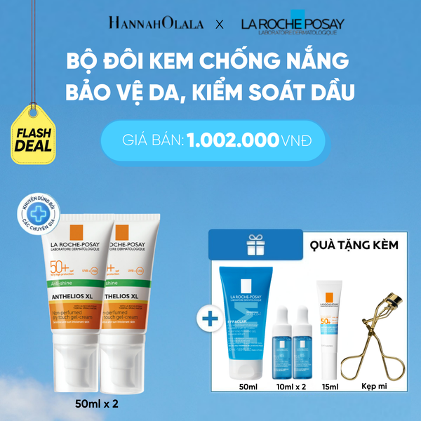  BỘ ĐÔI KEM CHỐNG NẮNG BẢO VỆ DA, KIỂM SOÁT DẦU ANTHELIOS XL OIL CONTROL GEL CREAM 50ML DEAL 17: - B9 