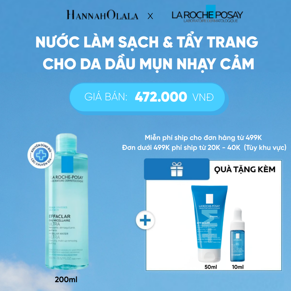  NƯỚC TẨY TRANG CHO DA DẦU MỤN NHẠY CẢM EFFACLAR MICELLAR 400ML DEAL 3: 