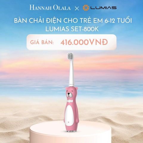  C598_DEAL 21: BÀN CHẢI ĐIỆN CHO TRẺ EM 6-12 TUỔI LUMIAS SET-800K 
