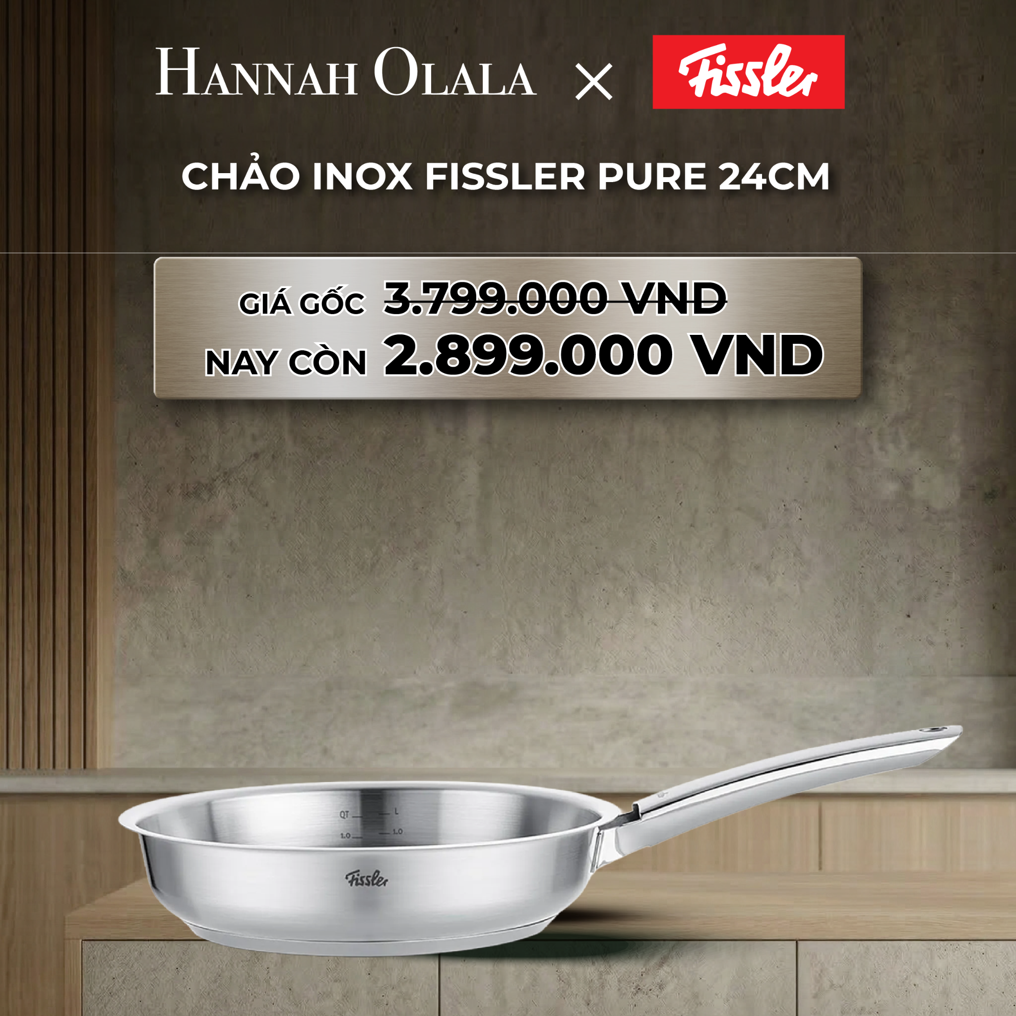 A1197_deal 24 : chảo inox fissler pure 24cm
