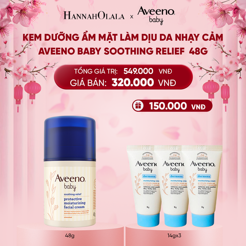  DEAL 2: KEM DƯỠNG ẨM MẶT LÀM DỊU DA NHẠY CẢM AVEENO BABY 48G 