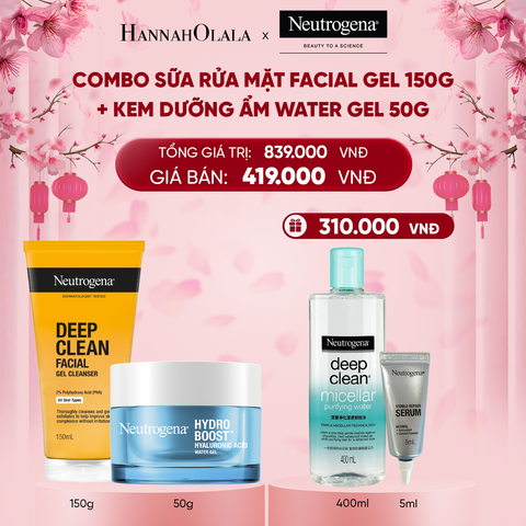  DEAL 7: COMBO SỮA RỬA MẶT FACIAL GEL 150ML + KEM DƯỠNG ẨM WATER GEL 50G 