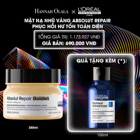  DEAL 7: [FLASH DEAL] MẶT NẠ NHŨ VÀNG PHỤC HỒI HƯ TỔN TOÀN DIỆN L'ORÉAL PROFESSIONNEL ABSOLUT REPAIR 250ML 