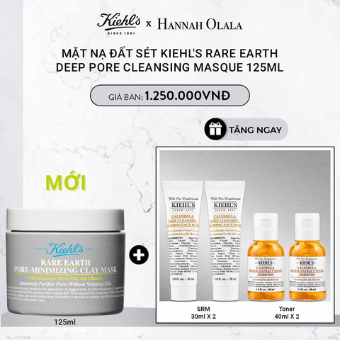  DEAL 3A: [ MỚI ] MẶT NẠ ĐẤT SÉT KIEHL'S RARE EARTH DEEP PORE CLEANSING MASQUE 125ML 