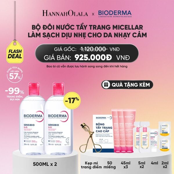  FLASH DEAL BỘ ĐÔI NƯỚC TẨY TRANG MICELLAR LÀM SẠCH DỊU NHẸ CHO DA NHẠY CẢM_A2096 