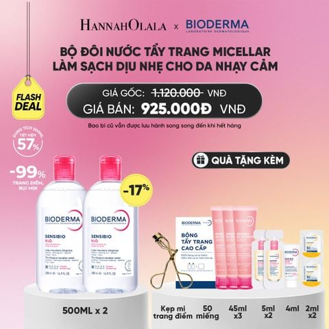  FLASH DEAL BỘ ĐÔI NƯỚC TẨY TRANG MICELLAR LÀM SẠCH DỊU NHẸ CHO DA NHẠY CẢM_A2096 