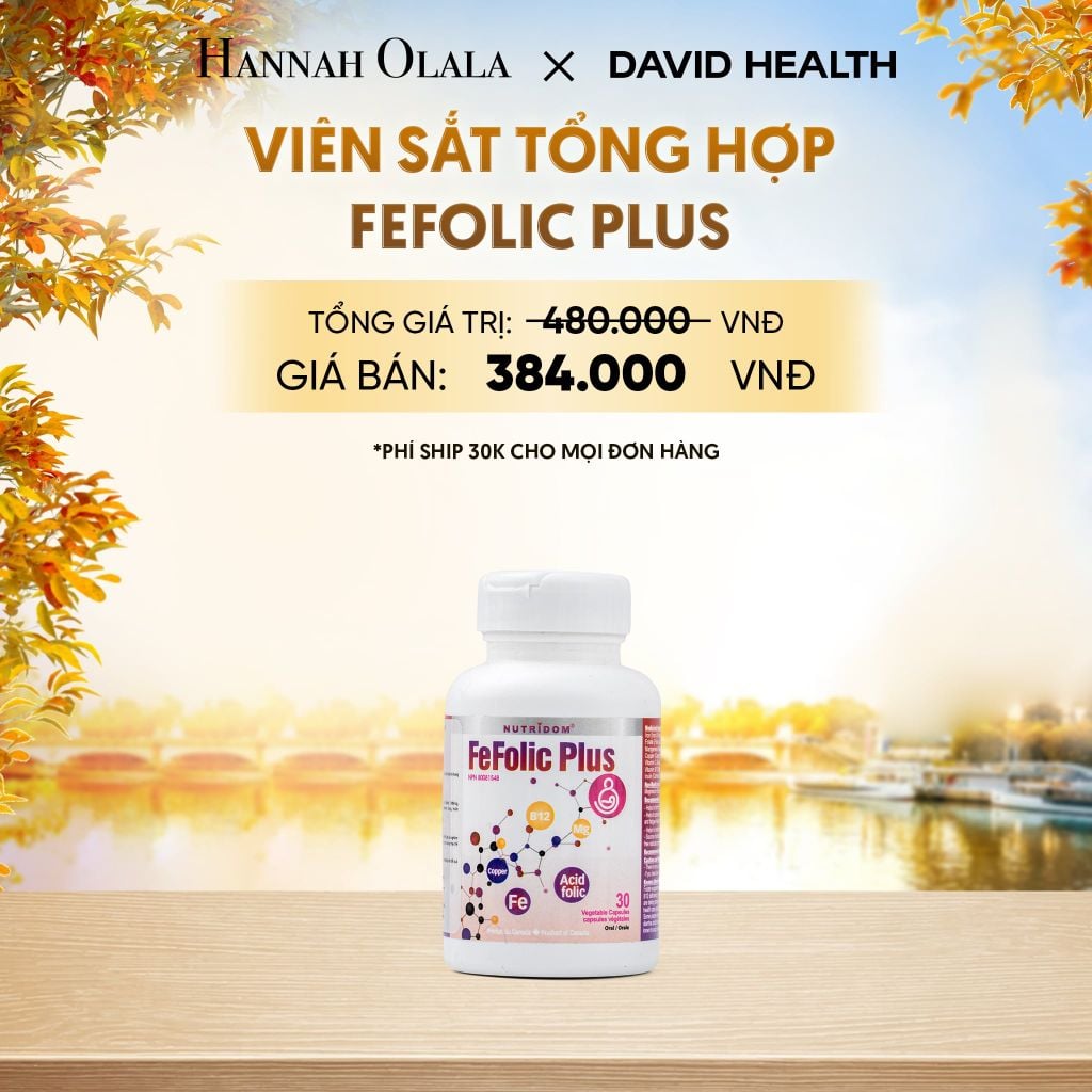  SẮT TỔNG HỢP FEFOLIC PLUS (30 VIÊN) - DEAL 9 - E1147 