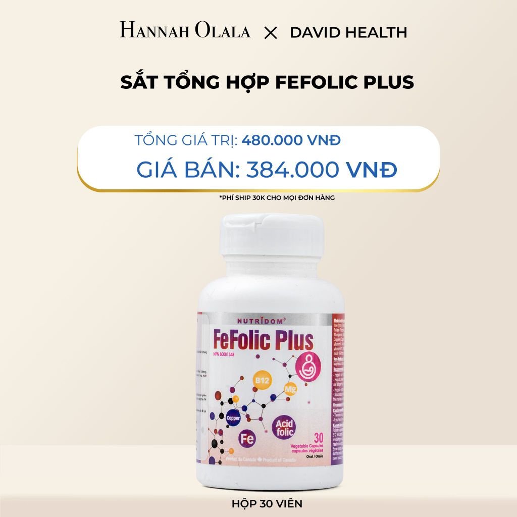  DEAL 6: SẮT TỔNG HỢP FEFOLIC PLUS (30 VIÊN) 