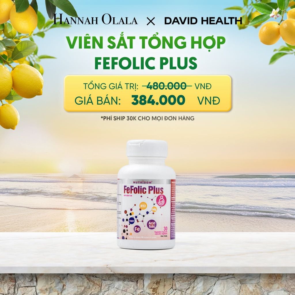 SẮT TỔNG HỢP FEFOLIC PLUS (30 VIÊN) _ DEAL 9 