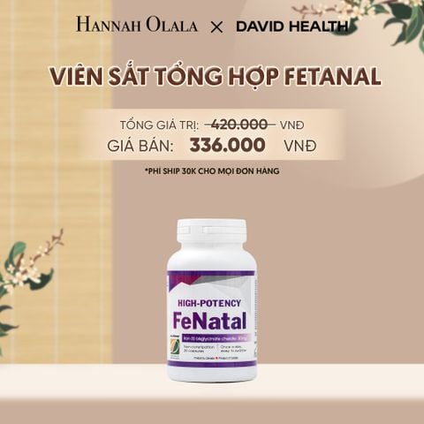  VIÊN SẮT TỔNG HỢP FENATAL (30 VIÊN) DAVID HEALTH - A517 