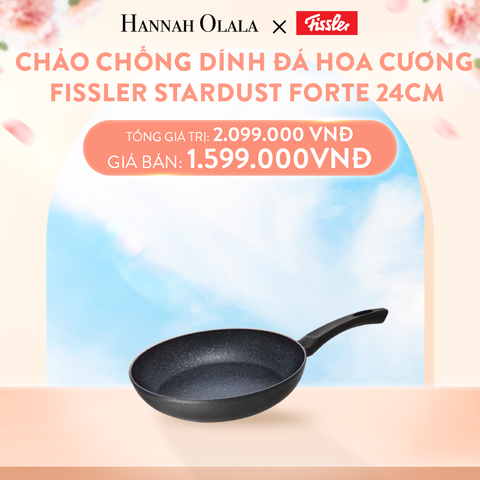  A286_DEAL 1: CHẢO CHỐNG DÍNH ĐÁ HOA CƯƠNG FISSLER STARDUST FORTE SẢN XUẤT TẠI ĐỨC VỚI ĐÁY CHẢO COOKSTAR ĐỘC QUYỀN 
