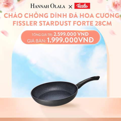  A286_DEAL 1: CHẢO CHỐNG DÍNH ĐÁ HOA CƯƠNG FISSLER STARDUST FORTE SẢN XUẤT TẠI ĐỨC VỚI ĐÁY CHẢO COOKSTAR ĐỘC QUYỀN 