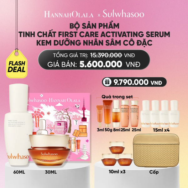  [ CHO DA DẦU ] BỘ SẢN PHẨM TINH CHẤT FIRST CARE ACTIVATING SERUM 60ML VÀ KEM DƯỠNG NHÂN SÂM CÔ ĐẶC 30ML_A02 