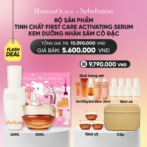  [ CHO DA DẦU ] BỘ SẢN PHẨM TINH CHẤT FIRST CARE ACTIVATING SERUM 60ML VÀ KEM DƯỠNG NHÂN SÂM CÔ ĐẶC 30ML_A02 