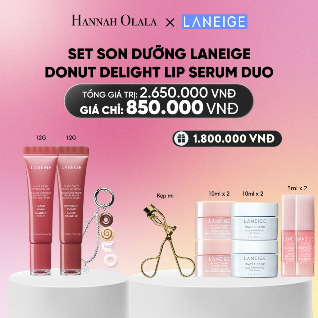  SET - LANEIGE DONUT DELIGHT LIP SERUM DUO_A1244 