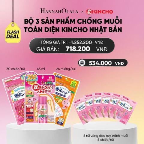  [FLASH DEAL 16]: BỘ 3 SẢN PHẨM CHỐNG MUỖI TOÀN DIỆN KINCHO NHẬT BẢN_A1335 